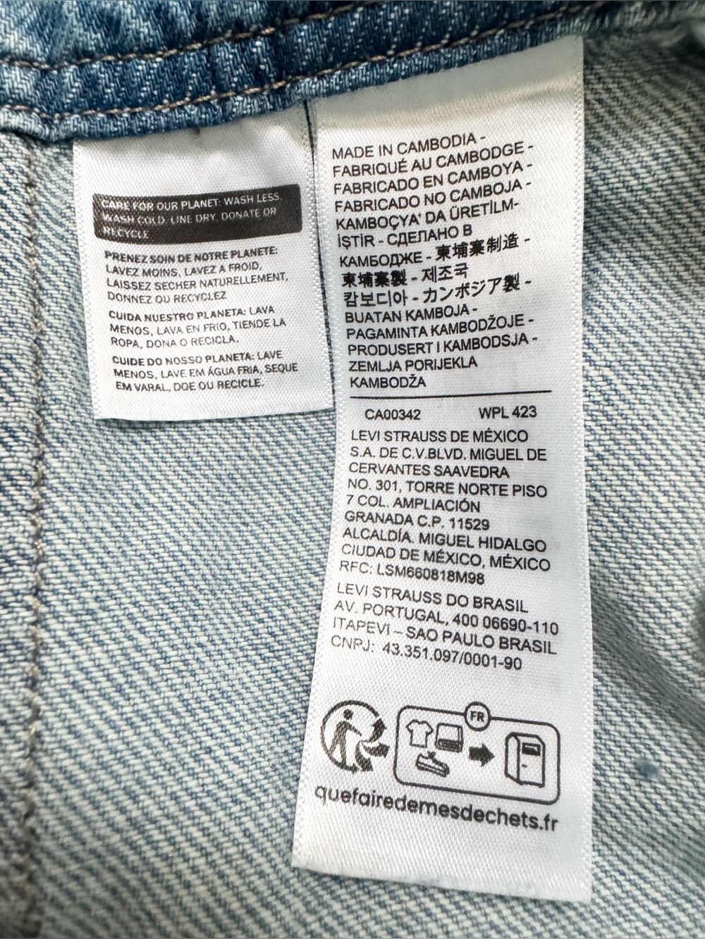 Levi’s Wide Leg Denim Overalls, Light Wash Blue, NWT, Women’s Size Small - Picture 9 of 10